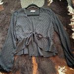 Nasty Gal front tie plunge blouse Photo 1