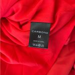 Carbon 38 Red Satin Midi Skirt Photo 4