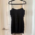 Likely  Fringe Layered Dress Size 10 Color Black Photo 5