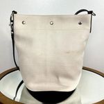 Saint Laurent Rive Gauche Bucket Bag in White Linen Photo 7