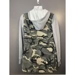 Forever 21  Jacket Womens Small Camo Anorak Parka Gray Hoodie Utility Drawstring Photo 5