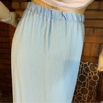 VINTAGE VICKI WAYNE BABY BLUE & WHITE ACCORDION PLEAT ELASTIC WAIST SKIRT (XL) Photo 6