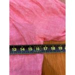 J.Crew Pink Linen Blend Puff Sleeve Tie Neck Blouse Top Size 4 Photo 4