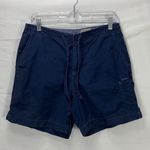 Columbia Flat Front Navy Blue Utility Cargo Shorts Size Small Photo 0