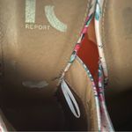 Report Pink and Cream Floral Mules with Wooden Heel size 10 Photo 4