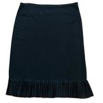 BCBG Black Lace Ruffle Bottom Pull On Slip Pencil Skirt 90's Vintage Medium Photo 0