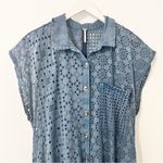 Free People  Marieanne Eyelet Maxi Dress in Legion Blue size
Medium M Photo 5