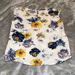 Abercrombie & Fitch Blue and Yellow Floral Blouse Photo 0