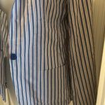 Chloe Stora Cotton Striped Women's Blazer, Size 38 Blue Photo 5