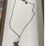 Belladonna Cross Necklace VTG Signed Collar Blue Crystal Rhinestone Enamel Rare Photo 8