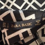 ZARA  Basic Geometric Black White Dress Sz L Short Sleeve Boxy Fit Business Photo 4
