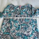 Lilly Pulitzer Sarabeth top in Shorely Blue silk XS Photo 2