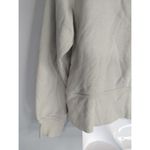 ZARA  Taupe Sweatshirt Women's Small Mock Neck Cropped Cotton Loungewear Casual Photo 2