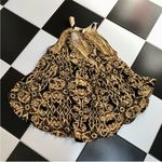 Free People NWOT Mimi Oversized Tank Top Tunic Sleeveless Black Gold Print Boho Photo 10