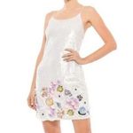 Mac Duggal  Sequined Mixed Media Floral Embellished Mini Dress SZ 4 93628 style Photo 0