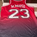NWT Disney Red Mickey Mouse Michael Jordan Chicago Bulls Basketball Jersey 23 Size M Photo 5