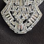 Art Deco Style Rhinestones Vintage Dress Clip‎ Silver Photo 2