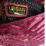 Urban Expression Urban Expressions Velvet Quilted Crossbody Purse Pink Gold Chain Photo 7