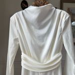 Pretty Little Thing NWT Ivory Satin High Neck Jumpsuit 6 Photo 2