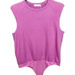 NEW Jonathan Simkhai Standard Size L Channing Organic Cotton Bodysuit in Orchid Pink Size L Photo 1