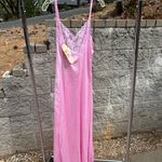 NWT Vintage Val Mode Coquette Fairycore Pink Long Slip Dress Size M READ Size M Photo 2