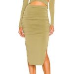 Majorelle Revolve Darla Midi Dress Women's Size S Olive Green Cut Out Party NWT Photo 3