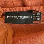 Pretty Little Thing NWT Midi Dress Womens 18 Rust Strapless Slit Event Sexy Boho Photo 5