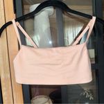SKIMS  logo pointelle bralette square neck adjustable peach knit quartz Photo 0