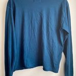 Hollister Teal Rose Floral Embroidered Long Sleeve Photo 1