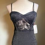 Black lace shimmer sexy fairy Y2K moto party maxi dress cocktail formal‎ 5 Photo 1