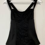 DNA Couture Women’s Crisscross Back Mock Corset Lace Tank Top Black NWOT Photo 0