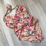 J.Crew Floral Swimsuit v neck one piece womens Pink (xsmall) swim beach colorful Photo 0