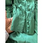 Buxom Curvy Maxi Dress Button Up Tiered Layered Ruffles Sz 3X Boho NWOT READ Green Photo 9
