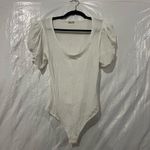 Free People Intimately Ava White Puff Sleeve Bodysuit Size Small Photo 1
