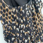 Trina Turk Dress Size 0 100% Silk Animal Print Halter Tie Bow Neck Cocktail Photo 9