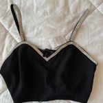 NWT Sincerely Jules crop top with rhinestones Black Photo 0