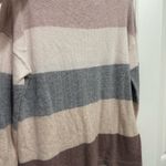 Pastel Pink & Grey Strip Sweater Size L Photo 2