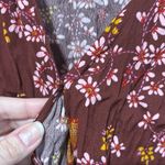 Madewell Maroon Floral Print Wrap Top Shirt Size 2 Photo 3