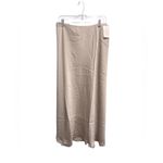 A New Day (Cream)  Satin A-Line Midi Slip Skirt Photo 3