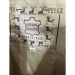 Vera Pelle  Genuine Leather Jacket Coat - Original Quality - Made in Italy -Cream Photo 3