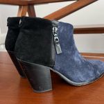 Rag and Bone  Margot navy blue suede round toe block heel ankle booties 38.5 Photo 10