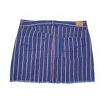 American Eagle NEW Super Stretch Hi-Rise Denim Mini Skirt Retro Stripe Size 16 Photo 2