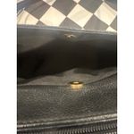 Etienne Aigner Black Leather Tote Bag Gold VTG purse Shoulder Bag Top Handle Photo 5