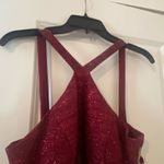 XScape  Red Glitter Formal Dress Photo 3