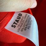 STAUD  Ilana Red High Neck A-Line Short Sleeve Long Cocktail Dress Size Small Photo 14