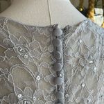 Mori Lee Madeline Gardner Silver Grey Rhinestone Lace Formal Dress Prom 16 Photo 7