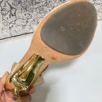 BCBG Satin and Gem Stiletto Heels in Gold Size 9 B Photo 4