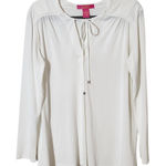 Catherine Malandrino  White Peasant Top Size Large Photo 0