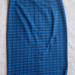 Halogen Blue Geometric Pencil Skirt Photo 0