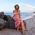 House of Harlow 1960 Orange Floral Midi Dress Linen Blend Boho Chic Size‎ Medium Pink Photo 1